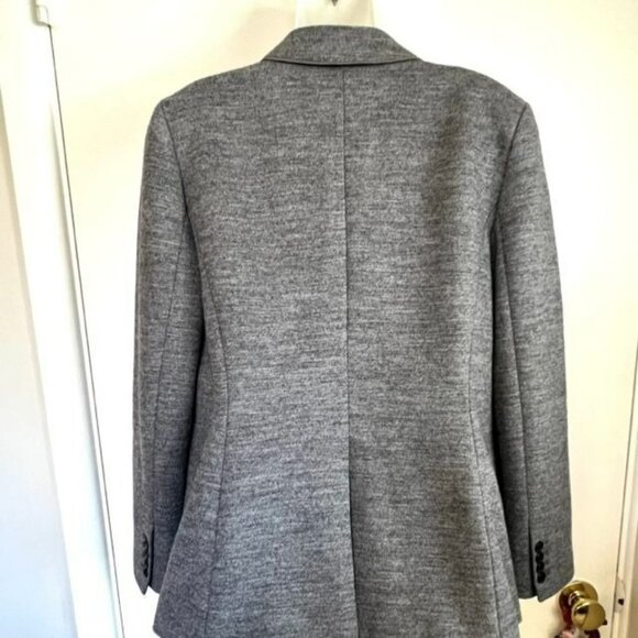 ANN TAYLOR SIZE 12 GRAY WOOL BLEND HUTTON BLAZER - Picture 9 of 11